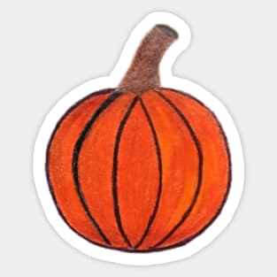 Mini Orange Pumpkin Pattern (Pastel Orange) Sticker